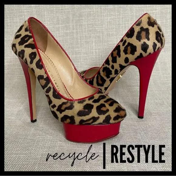 Charlotte Olympia Polly Leopard Calf Hair Pumps - Picture 3 of 14